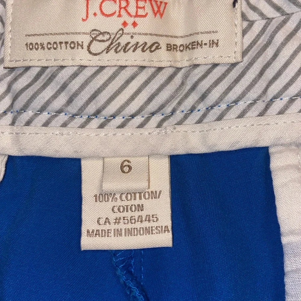 Blue J. Crew Chino shorts size 6